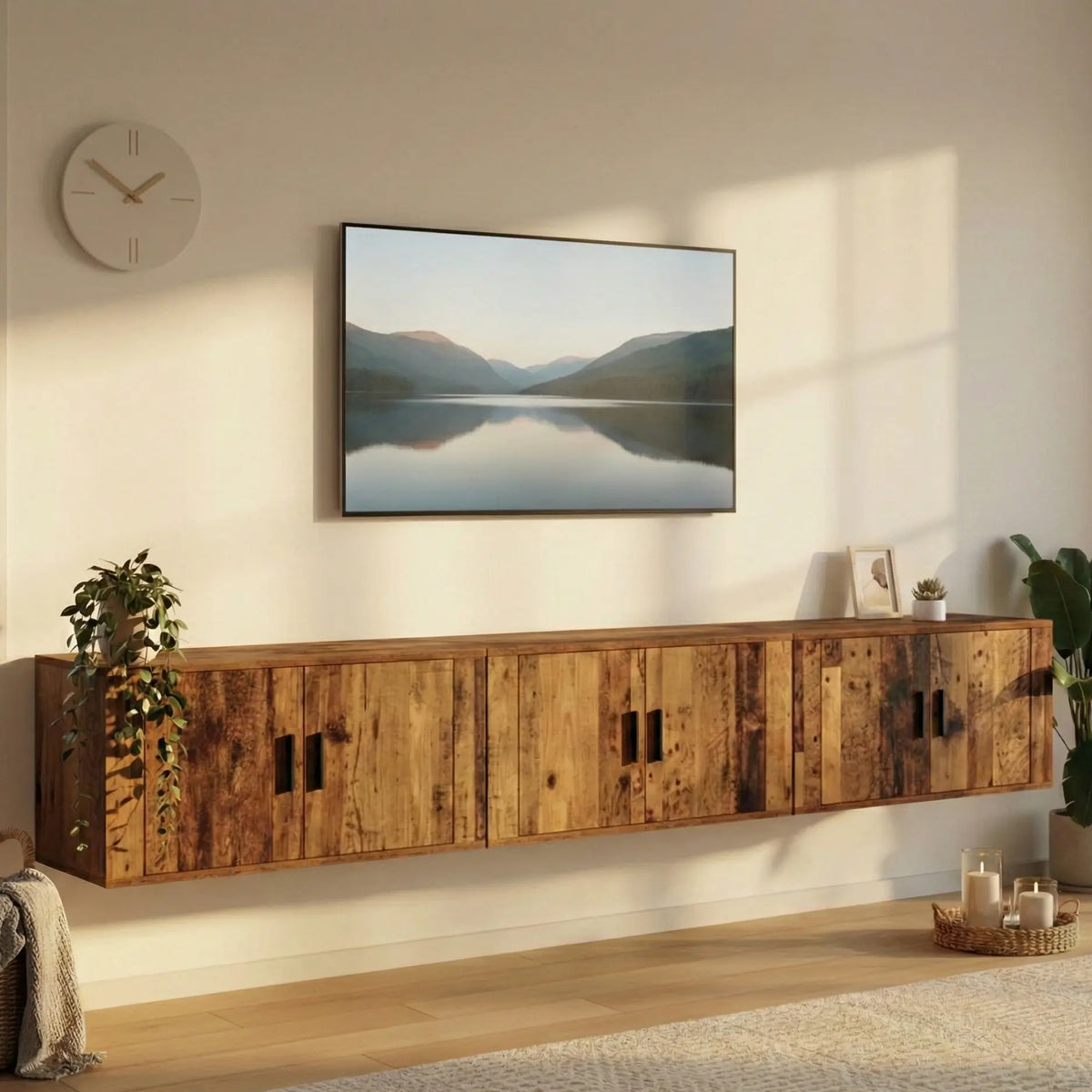 Meuble TV Suspendu Modulable 100 x 34,5 x 40 cm CoinTV