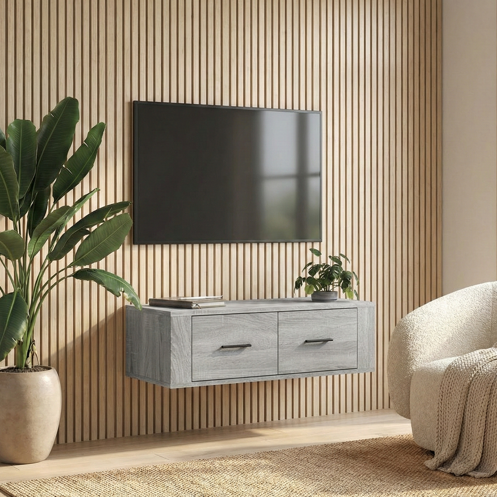Meuble TV Suspendu 80 x 36 x 25 cm