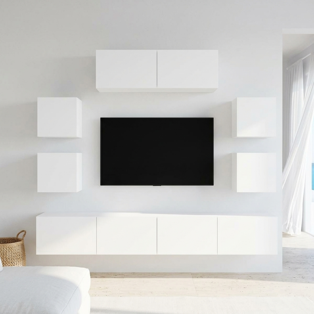 Ensemble mural TV mural 7 pcs | Élévation