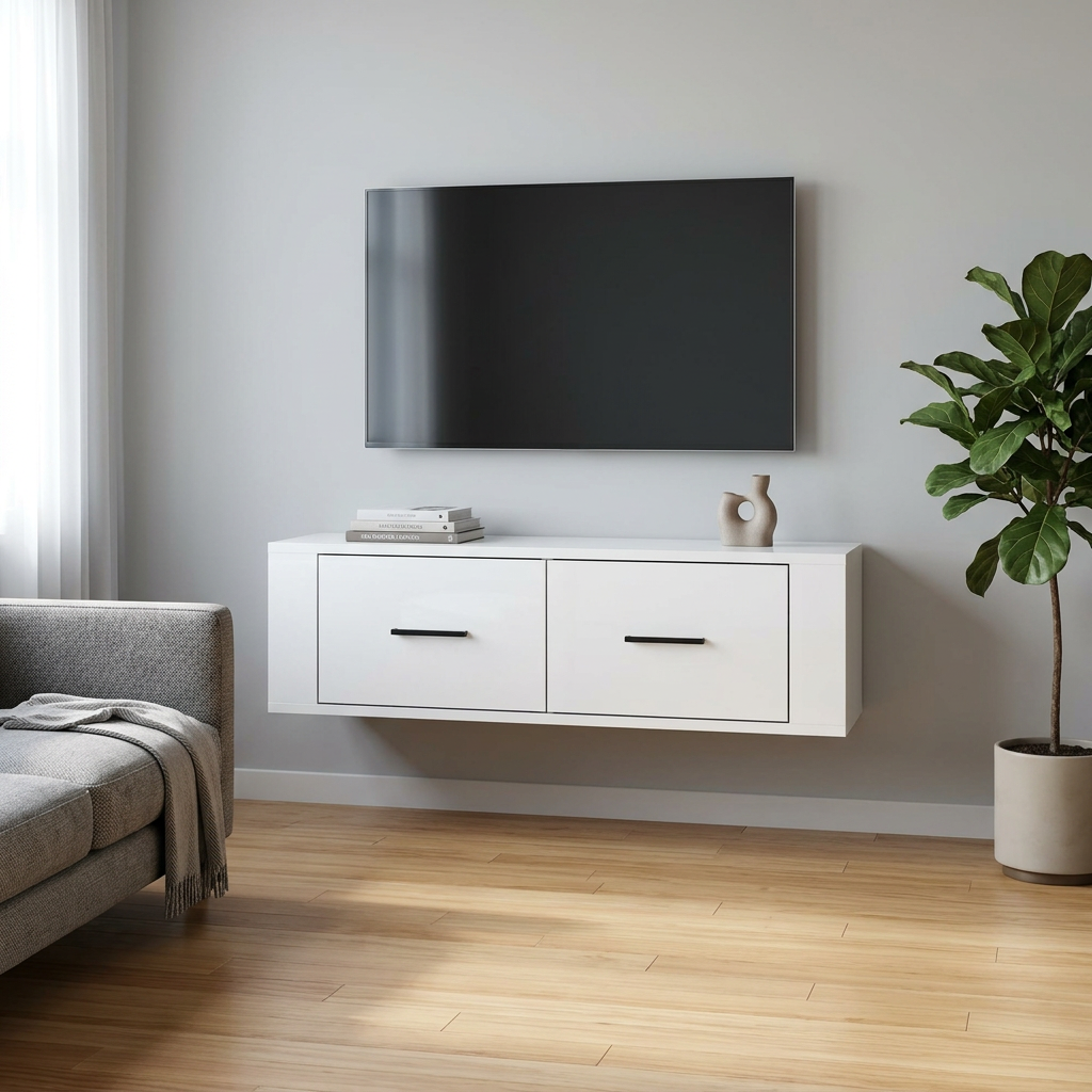 Meuble TV suspendu mural 80 cm | Épure Murale