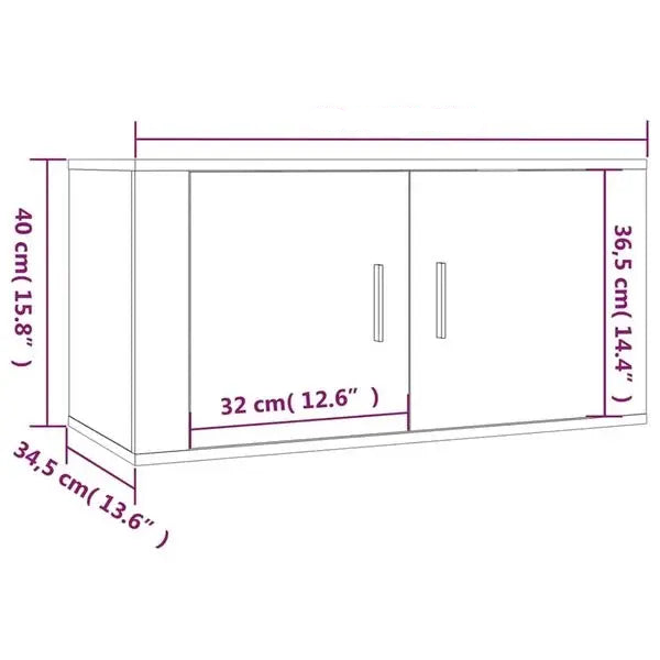 Meuble TV Suspendu Modulable 100 x 34,5 x 40 cm CoinTV